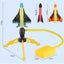 Step On The Sky Rocket Artillery Stunt Plane Launch Toy Eva Foam Cotton Outdoo Carousel 4