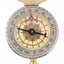2pcs Outdoor Compass Pocket Classic Compass Vintage Style Copper Flip Compass Carousel 3