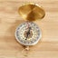2pcs Outdoor Compass Pocket Classic Compass Vintage Style Copper Flip Compass Carousel 4