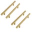Set Of 4 Brushed Brass Cabinet Handles 160mm Center Distance Set Of 4 Gold Kit Carousel 1