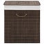 Bamboo Laundry Bin Rectangular Dark Brown Xaxixl Carousel 1
