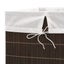 Bamboo Laundry Bin Rectangular Dark Brown Xaxixl Carousel 4