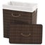 Bamboo Laundry Bin Rectangular Dark Brown Xaxixl Carousel 5