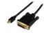3ft Mini DP to DVI Converter Cable - mDP to DVI - Black Carousel 1