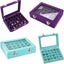 24 Slots Jewelry Display Box Glass Top Case Rings Earring Organizer Storage Tray Carousel 1