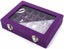 24 Slots Jewelry Display Box Glass Top Case Rings Earring Organizer Storage Tray Carousel 2