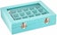 24 Slots Jewelry Display Box Glass Top Case Rings Earring Organizer Storage Tray Carousel 5