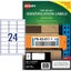 Avery Triplebond Label L6141 White Laser 63.5x33.9mm 24up 10 Sheets Carousel 2