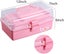 Clear Plastic Storage Box - Three-layer Organizer For Art Craft And Cosmetic Carousel 1