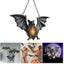 Halloween Decor Hanging Bat Light Lantern 1 2pcs Simulation Bat Flameless Lamp Carousel 1