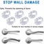 Doorknob Buffers - Set Of 6 Transparent Double Door Stoppers Handle - Door Han Carousel 4