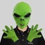 Alien Mask Set Halloween Decor Scary Mask Skull Skeleton Cosplay Funny Gloves Carousel 2