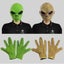Alien Mask Set Halloween Decor Scary Mask Skull Skeleton Cosplay Funny Gloves Carousel 5