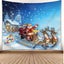 Christmas Carpet With Installation Kit Wall Hanging Art Home Decoration Snowma Carousel 2