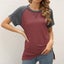Women's Casual Short Sleeve T Shirts Raglan Rolled Sleeve Loose Side Split Tuni Carousel 4