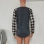 Plain Long Sleeve Plaid Blouse Carousel 4