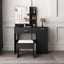 Dressing Table Dresser Makeup Vanity Table Stool Set with Mirror&LED Light Carousel 4