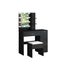 Dressing Table Dresser Makeup Vanity Table Stool Set with Mirror&LED Light Carousel 9