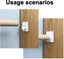 2-Pack U-Shaped Plastic Curtain Rod Brackets - No Drilling Self-Adhesive Hooks f Carousel 3