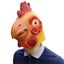 Chicken Head Mask Halloween Decor Mask Carnival Masquerade Animal Headgear Roo Carousel 1