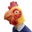 Chicken Head Mask Halloween Decor Mask Carnival Masquerade Animal Headgear Roo Carousel 3