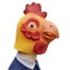 Chicken Head Mask Halloween Decor Mask Carnival Masquerade Animal Headgear Roo Carousel 4