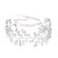 Bride Wedding Headband Silver Crystal Pearl Hair Vine Braid Headpiece Bridal Hai Carousel 1
