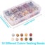 200pcs Sealing Wax Beads Packed In Plastic Box, 10 Colors Octagon Carousel 3