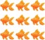 50 Pcs Aquarium Plastic Artificial Fishes Realistic Orange Goldfish Fake Fish Carousel 1