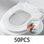 50 Pcs white Disposable Wc Toilet Plastic Toilet Bowl Protector Waterproof Carousel 1