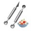 Single-head Carved Flowers-watermelon Stainless Steel Fruit Cut Double-headed Carousel 4