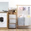 Waterproof Coated Cotton Fabric Folding Laundry Basket Burlap Storage Basket Sty Carousel 2