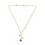 Beauty And Beast Golden Filled 3d Red Rose Pendant Necklaces For Women Jewelry Carousel 1