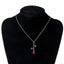 Beauty And Beast Golden Filled 3d Red Rose Pendant Necklaces For Women Jewelry Carousel 3