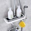 Plastic Shower Shelf Bathroom Shelf Shower Rack Basket, Can Be Assembled Without Carousel 4