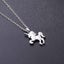 2pcs Hot Selling Fashion Animal Necklace Unicorn Clavicle Chain Men's And Women' Carousel 1