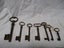 KEY 6641 - Bunch of Keys on Keyring - Old English/French - Various Sizes Carousel 3