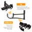 4pcs Curtain Rod Holders, Curved Shower Curtain Rod Holders Wall Ceiling Mo Carousel 4