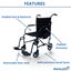 Lightweight Folding Transit Wheelchair - Compact & Affordable Carousel 3