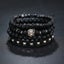 Men's bracelet frosted stone beaded bracelet multi-layer set woven bracelet 4pcs Carousel 3