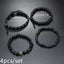 Men's bracelet frosted stone beaded bracelet multi-layer set woven bracelet 4pcs Carousel 4