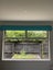 Teal blue & white Roman Blind Carousel 1