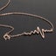 Elegant Womens Stainless Steel Heart &amp; Heartbeat Pendant Necklace Rose Gold Carousel 4