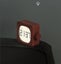 Digital Alarm Clock LED Time Display Glowing Night Lamp Adjustable Brightness Carousel 7