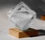 Glass Water Cube with Beech Base, Weather Forecast Water Cube Carousel 1