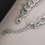 Vintage Double Layer Snake Pendant Alloy Necklace/ Gold Silver Color Punk Chunky Carousel 3