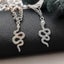 Vintage Double Layer Snake Pendant Alloy Necklace/ Gold Silver Color Punk Chunky Carousel 4