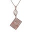 K Gold Zircon Necklace Square Hollow Pendant Classic Style Ladies Necklace Rose Carousel 1