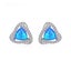 925 Sterling Silver Premium Crystal Opal Earrings "Eleanor" (Dark Blue) Carousel 2