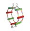Hamster Colorful Bird Parrot Ladder Wooden Toy Climbing Toy With Bell Carousel 3